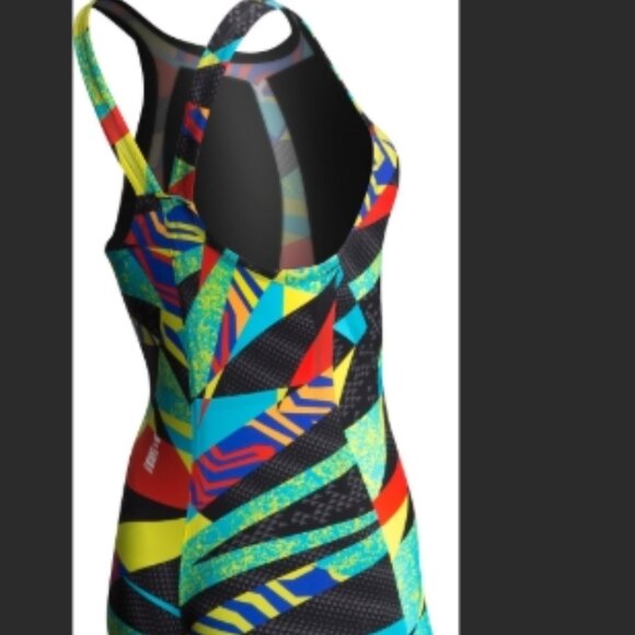 TYR Avictor Closed Back Tech Suit Geometric Bright Colors - Picture 5 of 5